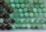 CAU568 15 inches 4mm faceted round Australia chrysoprase beads