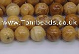 CAY03 15.5 inches 8mm round African yellow jasper beads wholesale