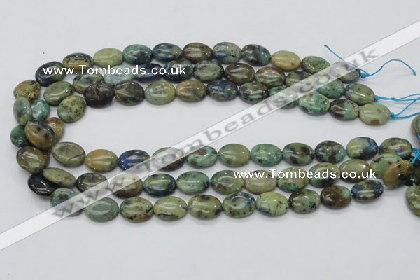 CAZ04 15.5 inches 12*16mm oval natural azurite gemstone beads