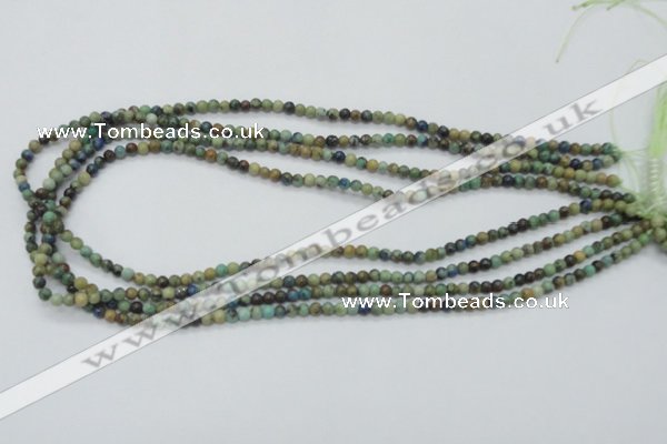 CAZ06 15.5 inches 4mm round natural azurite gemstone beads