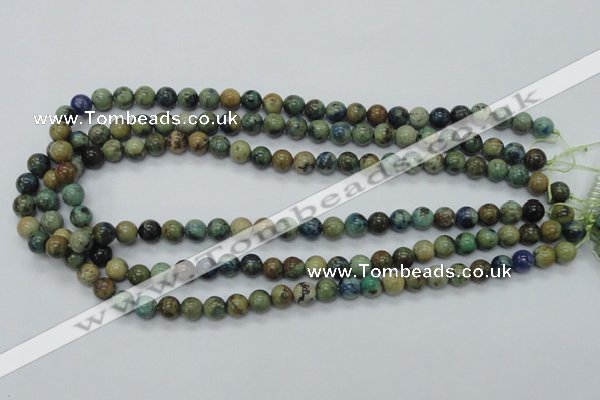 CAZ08 15.5 inches 8mm round natural azurite gemstone beads