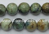 CAZ11 15.5 inches 14mm round natural azurite gemstone beads