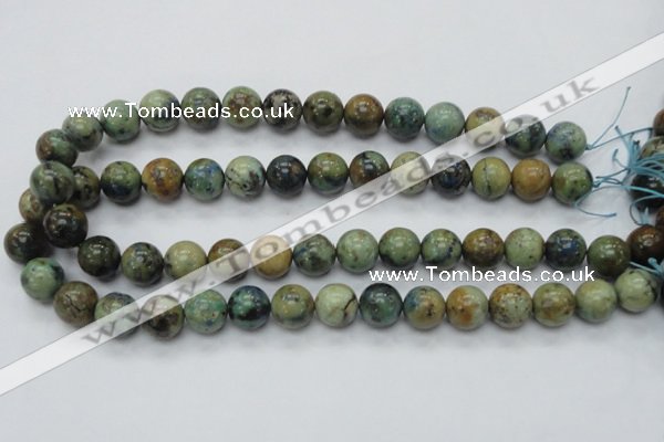 CAZ11 15.5 inches 14mm round natural azurite gemstone beads