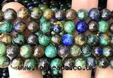 CAZ22 15 inches 8mm round azurite gemstone beads