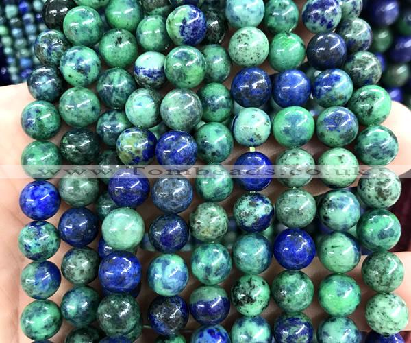 CAZ42 15 inches 8mm round azurite malachite beads wholesale