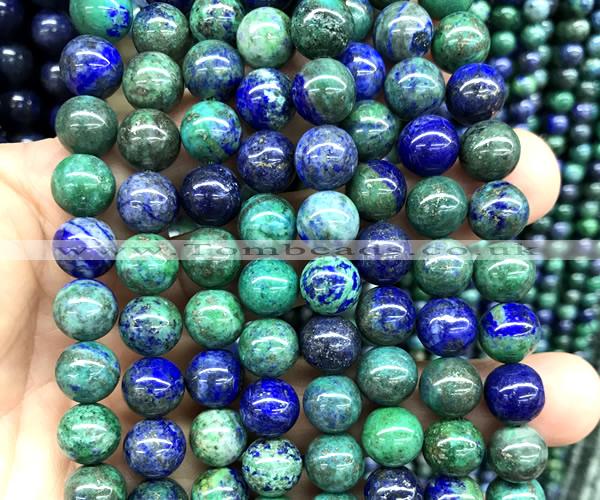 CAZ48 15 inches 10mm round azurite malachite beads wholesale