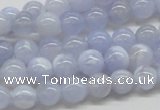 CBC02 15.5 inches 8mm round blue chalcedony beads wholesale