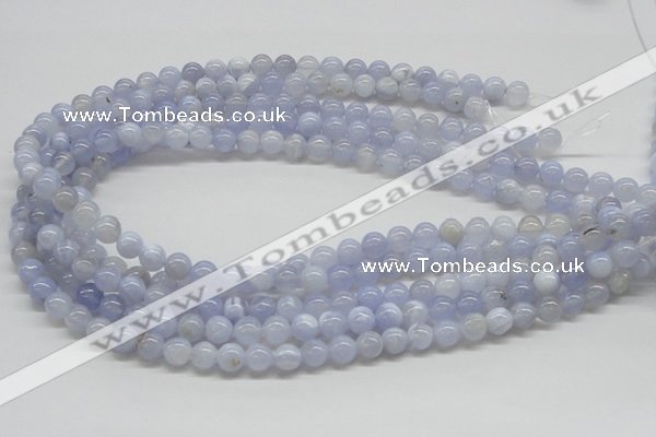 CBC02 15.5 inches 8mm round blue chalcedony beads wholesale