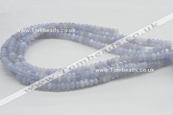 CBC04 15.5 inches 4*8mm rondelle  blue chalcedony beads wholesale