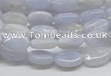 CBC08 15.5 inches 8*12mm oval blue chalcedony beads wholesale
