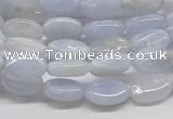 CBC08 15.5 inches 8*12mm oval blue chalcedony beads wholesale