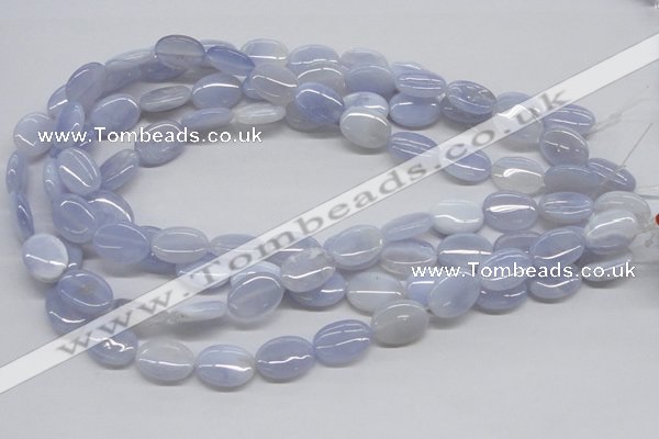 CBC10 15.5 inches 13*18mm oval blue chalcedony beads wholesale