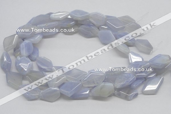 CBC14 15.5 inches 18*25mm freeform blue chalcedony beads wholesale