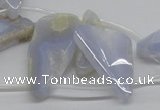 CBC15 15.5 inches freeform blue chalcedony beads wholesale