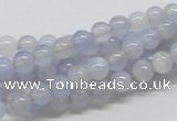 CBC16 15.5 inches 4mm round blue chalcedony beads wholesale