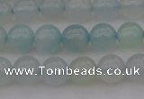 CBC202 15.5 inches 8mm round ocean blue chalcedony beads