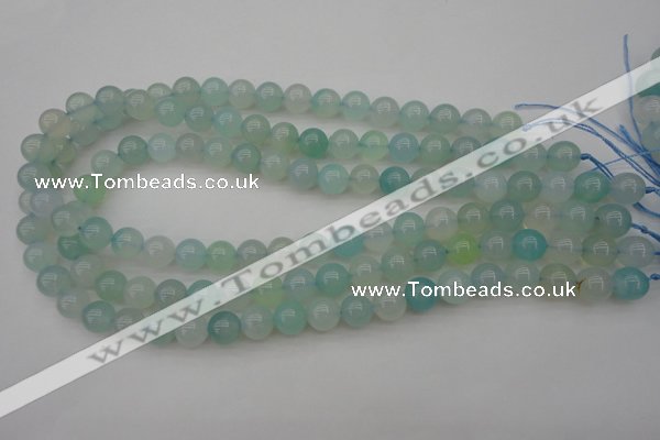 CBC203 15.5 inches 10mm round ocean blue chalcedony beads