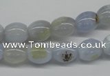 CBC24 15.5 inches 10*12mm rice blue chalcedony beads wholesale