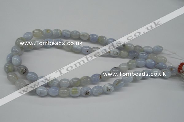 CBC24 15.5 inches 10*12mm rice blue chalcedony beads wholesale