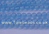 CBC250 15.5 inches 4mm A grade round ocean blue chalcedony beads