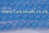 CBC251 15.5 inches 6mm A grade round ocean blue chalcedony beads