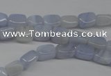 CBC26 15.5 inches 6*8mm nuggets blue chalcedony beads wholesale