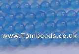 CBC261 15.5 inches 6mm AA grade round ocean blue chalcedony beads