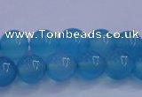 CBC262 15.5 inches 8mm AA grade round ocean blue chalcedony beads