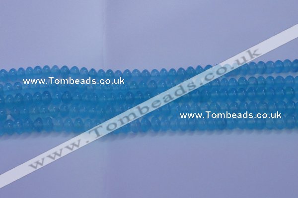 CBC270 15.5 inches 4*6mm A grade rondelle ocean blue chalcedony beads