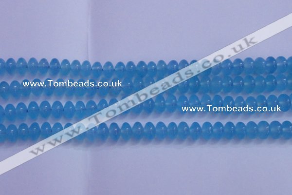 CBC271 15.5 inches 5*8mm A grade rondelle ocean blue chalcedony beads