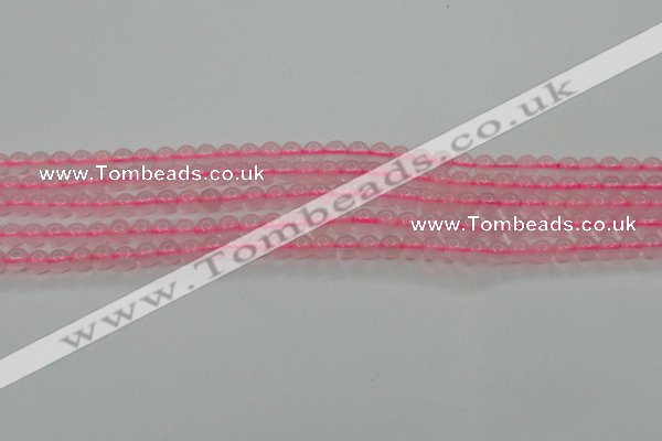 CBC300 15.5 inches 4mm round pink chalcedony beads wholesale