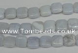 CBC36 15.5 inches 8*8mm square blue chalcedony beads wholesale