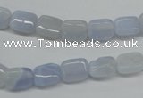 CBC38 15.5 inches 8*10mm rectangle blue chalcedony beads wholesale