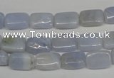 CBC39 15.5 inches 8*12mm rectangle blue chalcedony beads wholesale