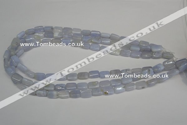 CBC39 15.5 inches 8*12mm rectangle blue chalcedony beads wholesale