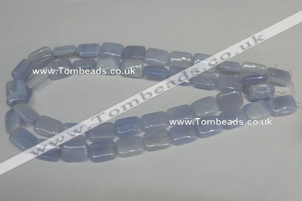 CBC40 15.5 inches 13*18mm rectangle blue chalcedony beads wholesale