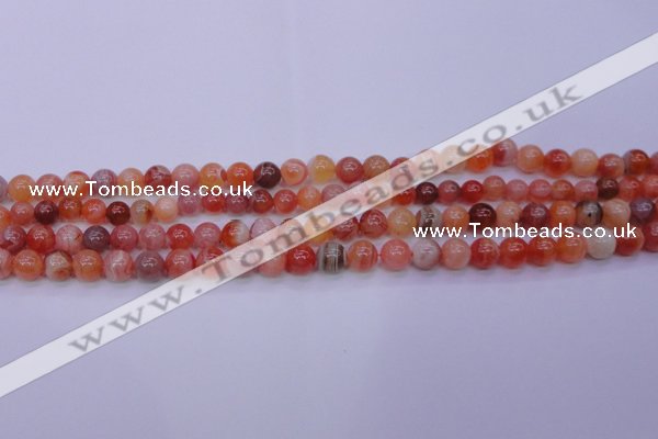 CBC401 15.5 inches 6mm A grade round orange chalcedony beads