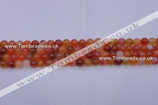 CBC412 15.5 inches 8mm AA grade round orange chalcedony beads