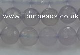 CBC437 15.5 inches 10mm faceted round purple chalcedony beads