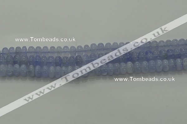 CBC442 15.5 inches 6*10mm rondelle blue chalcedony beads