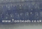 CBC447 15.5 inches 6*10mm faceted rondelle blue chalcedony beads