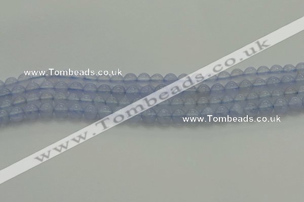 CBC451 15.5 inches 6mm round blue chalcedony beads wholesale