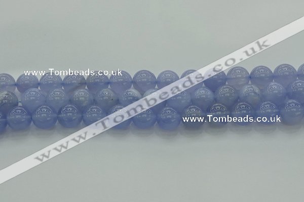 CBC454 15.5 inches 12mm round blue chalcedony beads wholesale