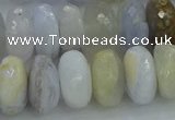 CBC468 15.5 inches 8*14mm faceted rondelle blue chalcedony beads