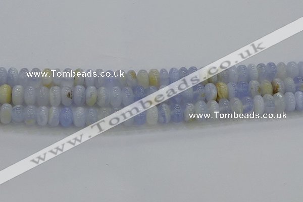 CBC471 15.5 inches 5*8mm rondelle blue chalcedony beads