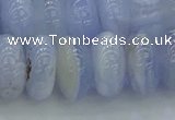 CBC474 15.5 inches 8*14mm rondelle blue chalcedony beads