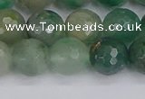 CBC702 15.5 inches 8mm faceted round African green chalcedony beads