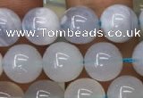 CBC712 15.5 inches 8mm round blue chalcedony beads wholesale