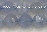 CBC741 15.5 inches 8mm faceted nuggets blue chalcedony beads