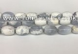 CBC781 15.5 inches 18*25mm rice blue chalcedony beads